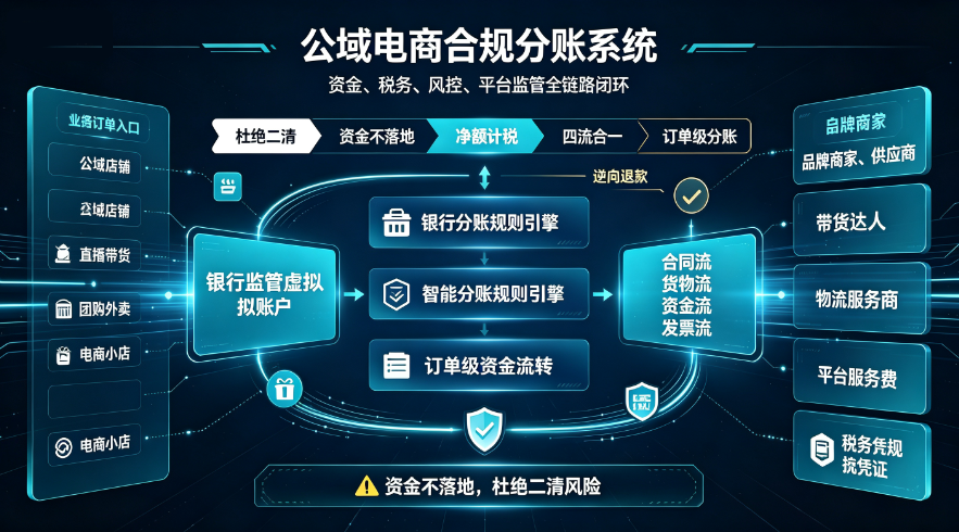 公域电商必备合规分账系统｜抖音 / 美团 / 拼多多商家资金、税务、风控全解