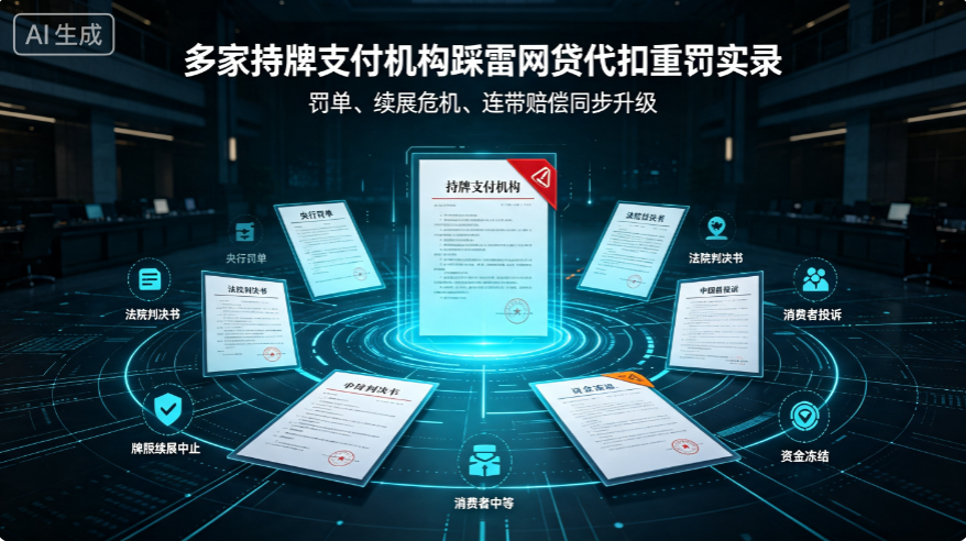多家持牌支付机构踩雷网贷代扣重罚实录！违规代价、行业警示全梳理