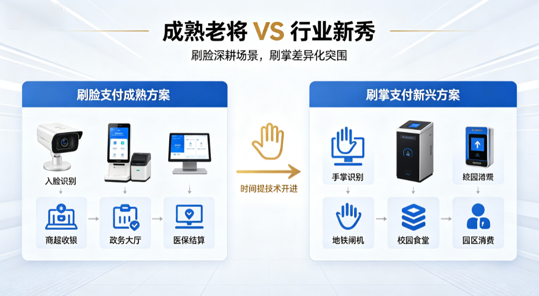 刷脸支付 VS 刷掌支付多维对比：生物支付赛道谁能抢占长期主流？