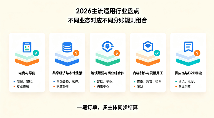 分账系统主流适用行业全盘点｜2026 平台商家合规范本