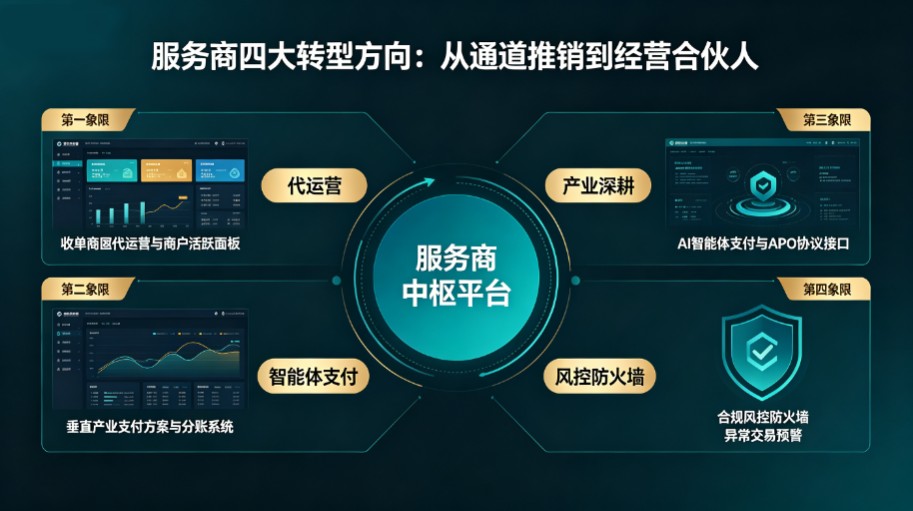 服务商破局路径：立足银行‑支付机构‑商户三方之间挖掘业务增量