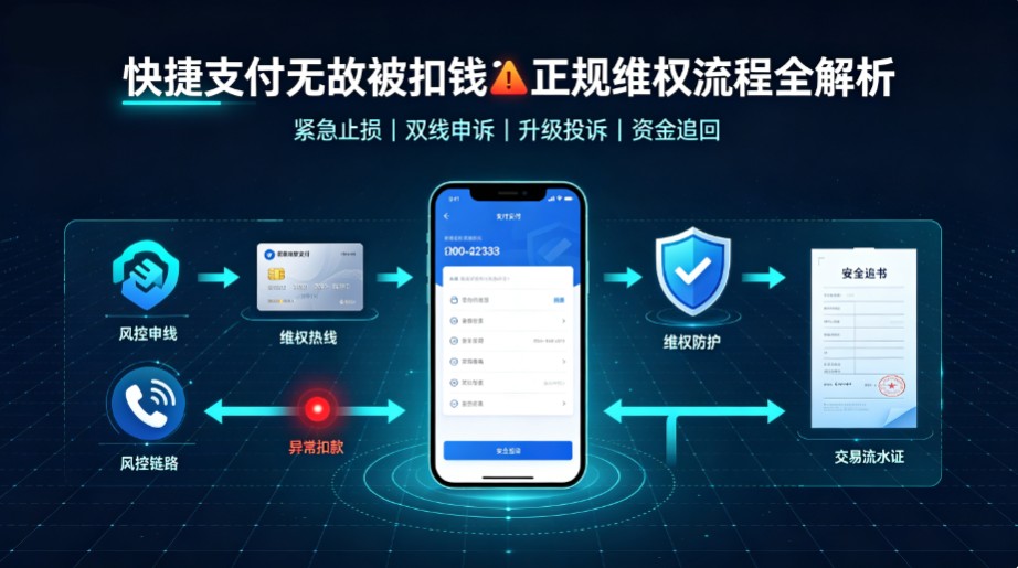 快捷支付无故被扣钱？正规维权流程与资金安全责任全解析