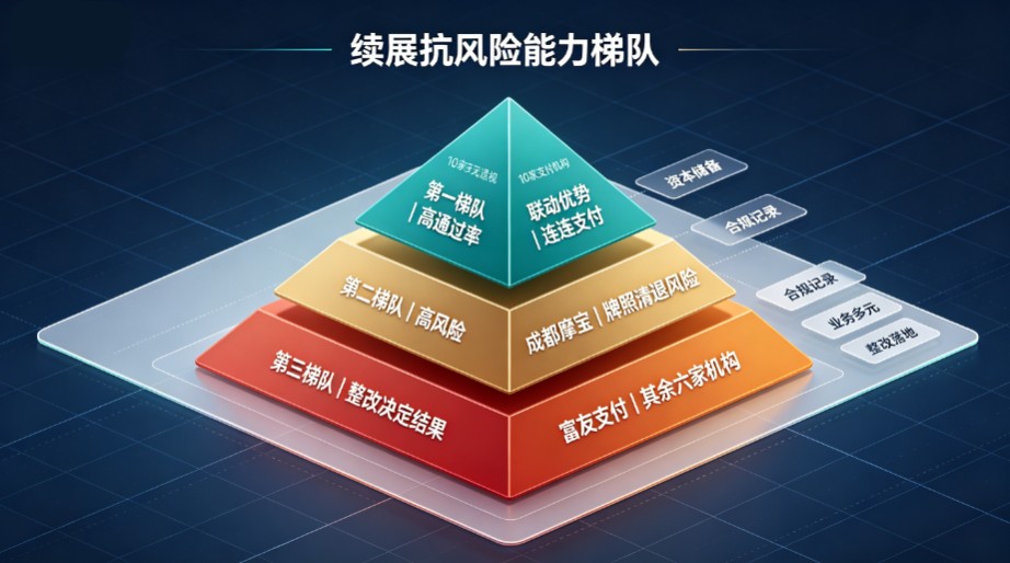 10 家待续展支付机构梯队全梳理！通关概率、风险等级详细研判