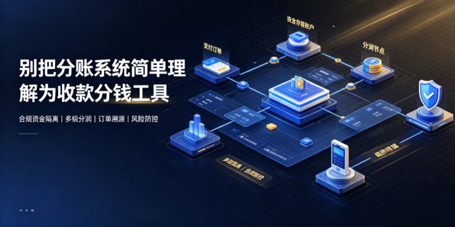 别把分账系统简单理解为收款分钱工具！